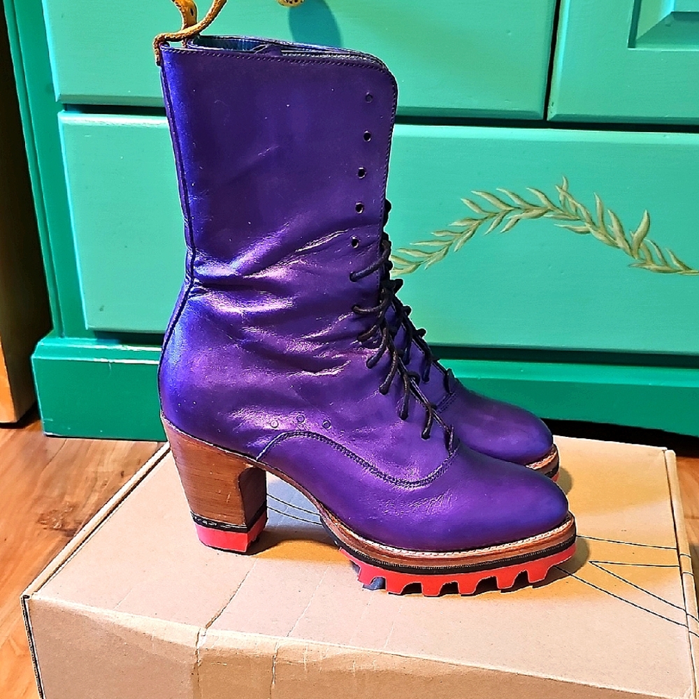 Pskaufman Iris Boots with Red Boa Sole